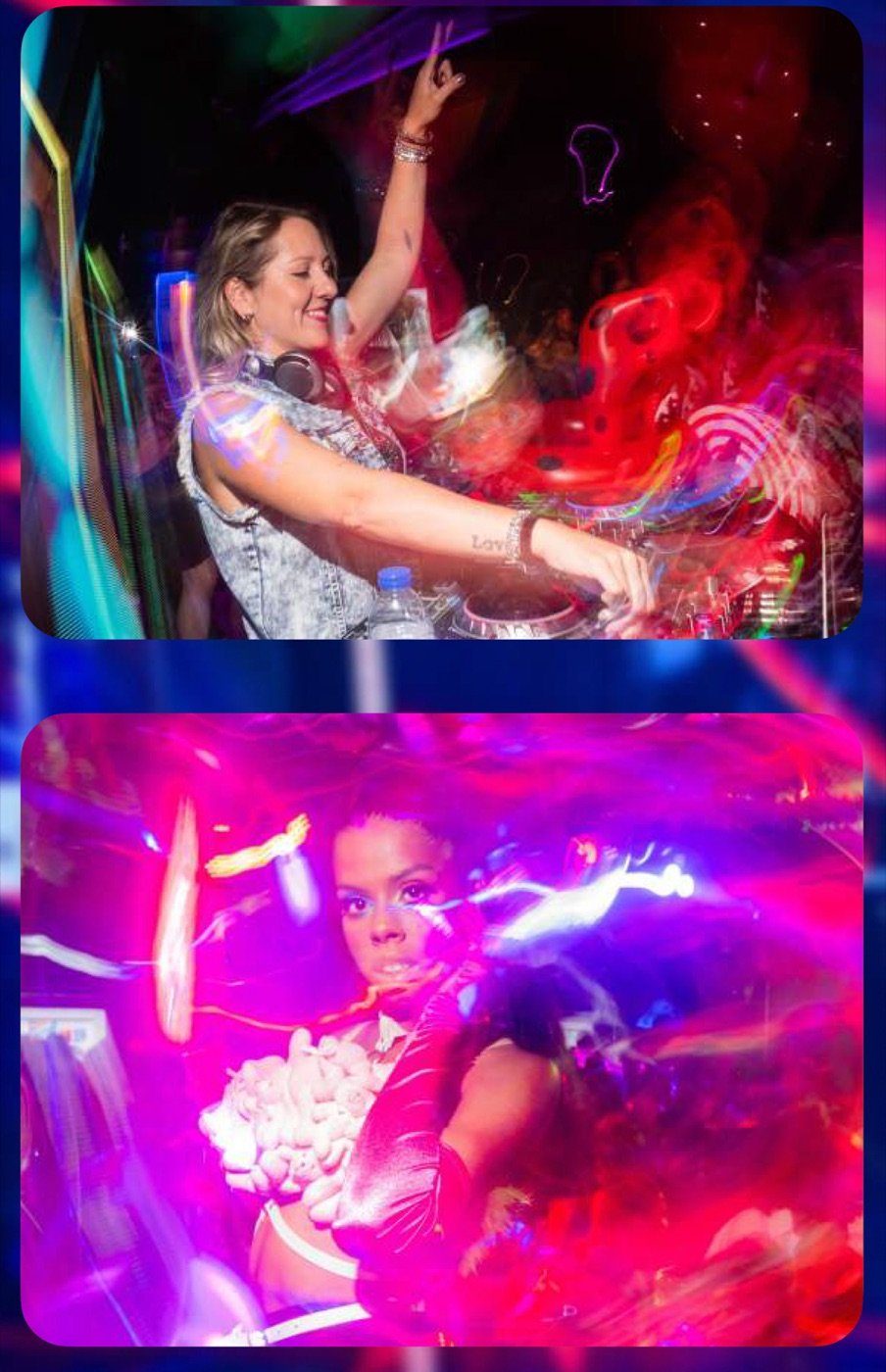 Light painting capturado numa boate em Dublin